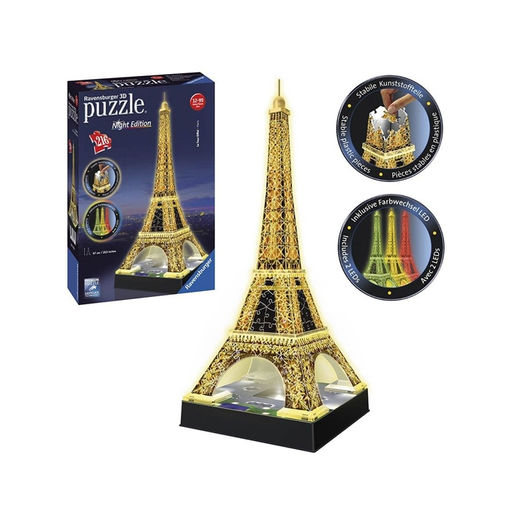 Ravensburger. Пазл карт. 3D 216 арт.12579 "Ночная Эйфелева башня"