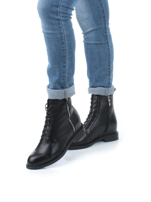 04-M3-1492 BLACK Ботинки зимние женские (натуральная кожа, натуральный мех) - Фабричный китай фото 2