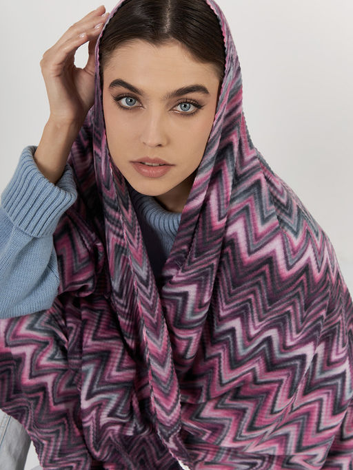 Большой, мягкий, тонкий и очень нежный двусторонний палантин с рисунком - Tantino фото 8