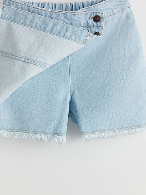 Beli Lastikli K?z ?ocuk Jean ?ort Etek