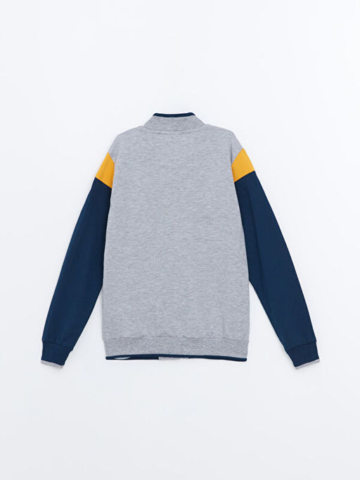 Bask?l? Uzun Kollu Erkek ?ocuk Kolej Ceket - Waikiki фото 3