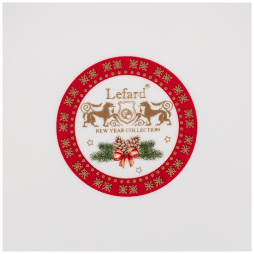 ТАРЕЛКА ОБЕДЕННАЯ LEFARD ЧАСЫ 27 СМ КРАСНАЯ  фото 3