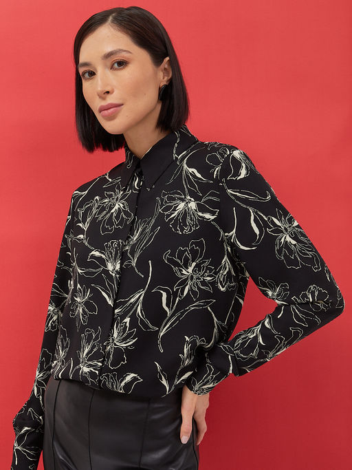 Блузка черная - Tantino фото 5