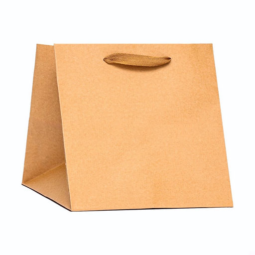 Пакет для торта и коробок, с широким дном, крафт, 20×20×20 см
