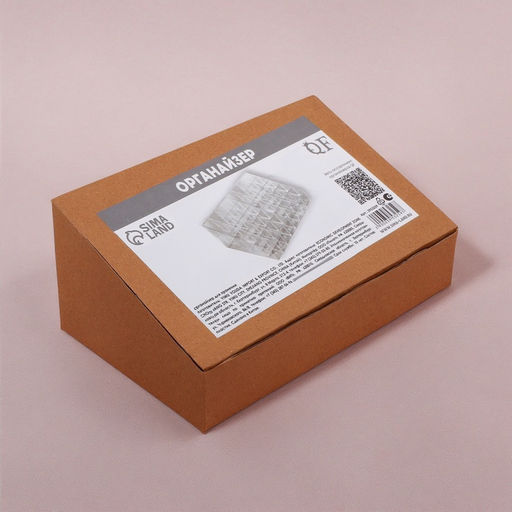 Органайзер для хранения косметики, 40 секций, 20×12×8 см, прозрачный