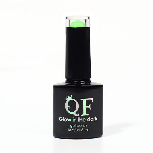 Гель лак для ногтей, GLOW IN THE DARK, 3-х фазный, 8мл, LED/UV, люминесцентный, цвет ярко-зелёный (22) - Queen fair фото 7