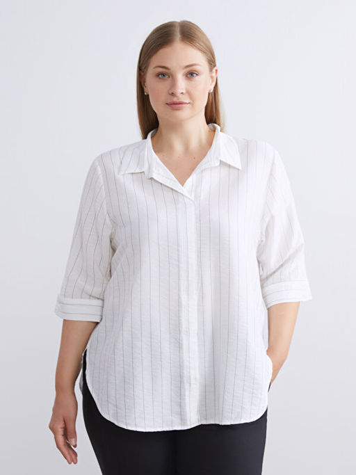 Loose Fit ?izgili Bluz