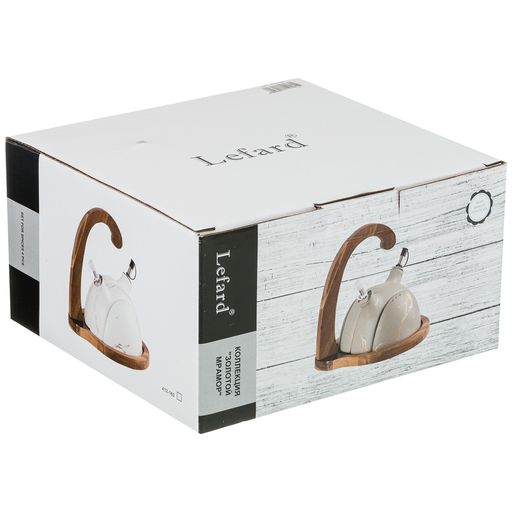 НАБОР ДЛЯ СПЕЦИЙ 4 ПР. НА ДЕРЕВЯННОЙ ПОДСТАВКЕ С РУЧКОЙ КОЛЛЕКЦИЯ ЗОЛОТОЙ МРАМОР ЦВЕТ: GRAY - Lefard фото 2