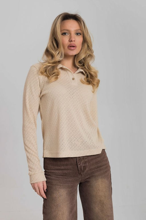 Лонгслив М325289е бежевый - Елена фото 3