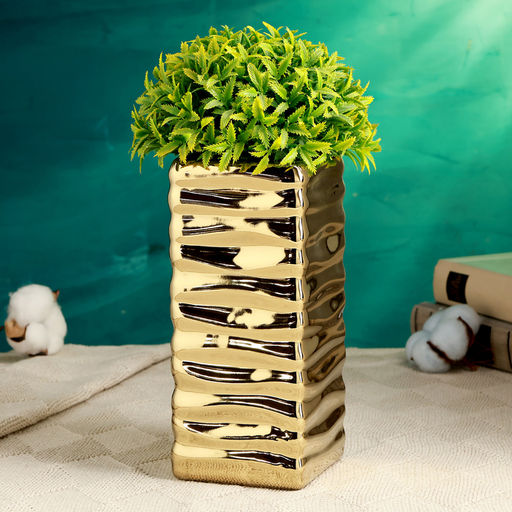 Ваза Кина, 9?20 см, керамика, золото