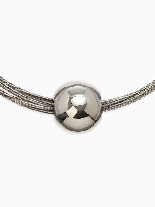 Набор 2 предмета: колье, браслет Бусина на нитях, цвет серебро