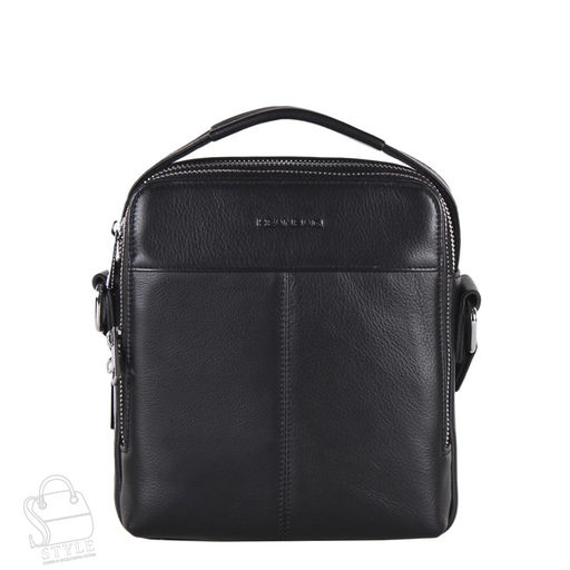 Сумка мужская кожаная 1927BSDH black Heanbag в Новосибирске