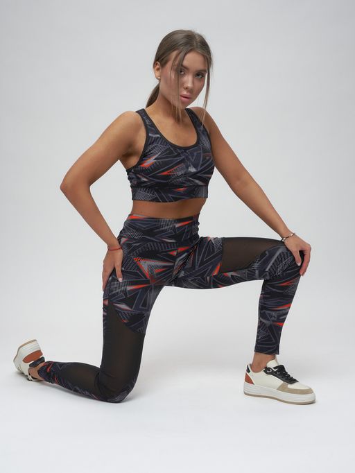 Костюм для фитнеса женский темно-серого цвета 2922TC - FUYOUKAI фото 10