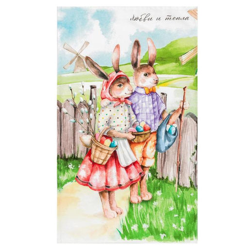 Полотенце пасхальное Этель Любви и тепла 40х73 см, 100% хл, саржа 190 гр/м2  фото 7