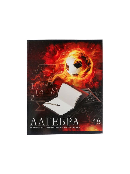 Тетрадь предметная Футбол, 48 листов в клетку Алгебра, обложка мелованный картон, УФ-лак, блок офсет - Calligrata фото 7