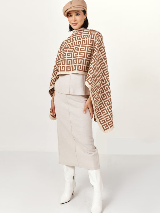 в составе ШЕРСТЬ  и КАШЕМИР Большой, мягкий, теплый  двусторонний палантин - Tantino фото 2