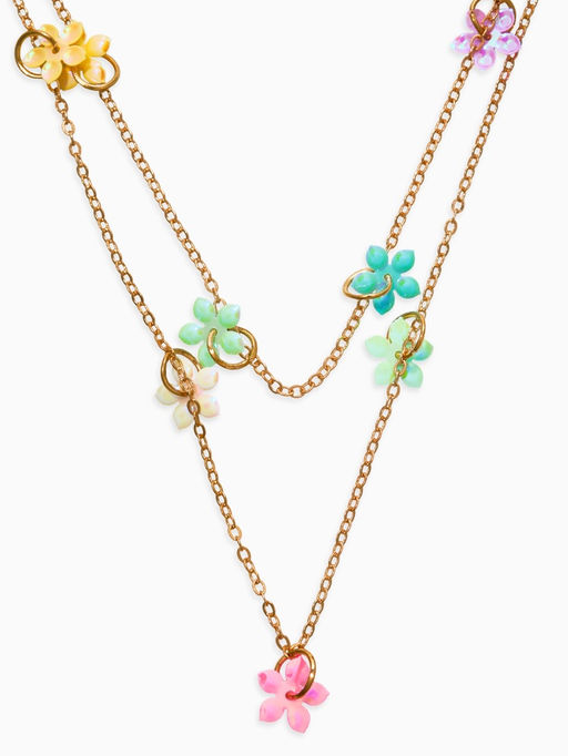 Цена за 2 шт. Бусы детские "Выбражулька" бабочки, чокер, цветные в золоте