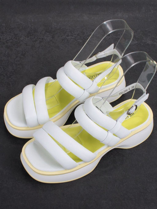 08-PEL266-2 WHITE Босоножки женские (натуральная кожа)