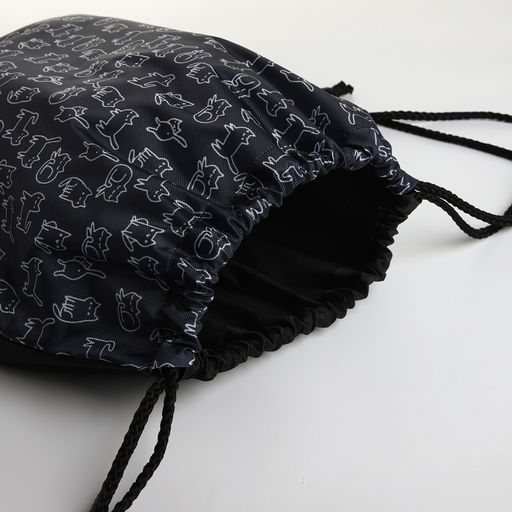 Мешок для обуви Коты, 32*0,5*40 см, отд на шнурке, черный - Simaland фото 3