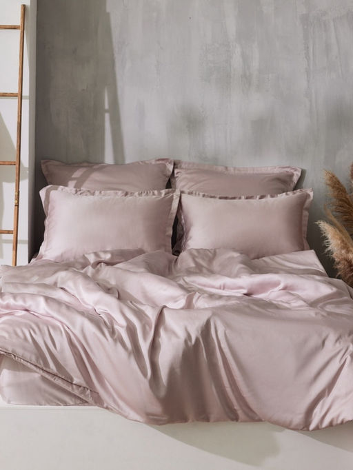 Наволочка SL Home Tencel, 50×70+3 см, пудра, тенсель, эвкалиптовое волокно 100%