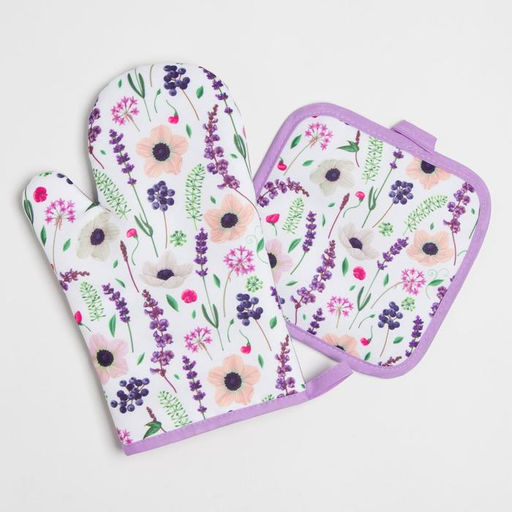 Кухонный набор Доляна Прованс, прихватка 17*17 см, рукавица 26*16 см,100% п/э  фото 3