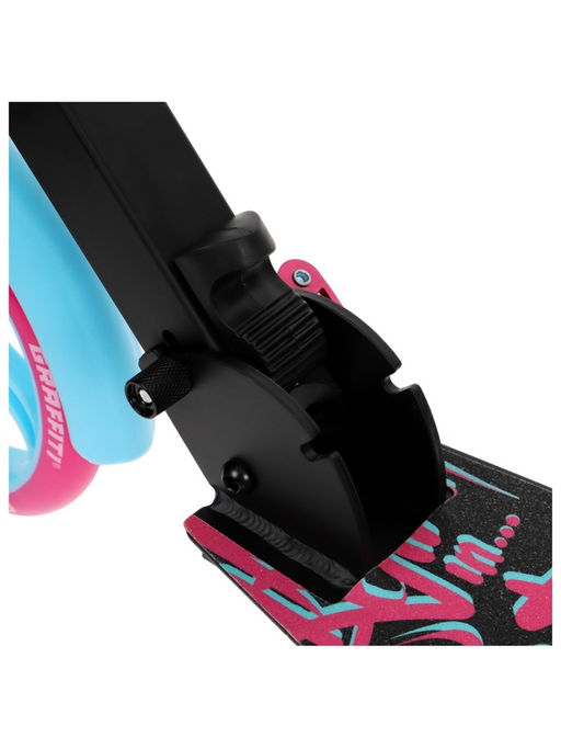 Самокат городской GRAFFITI Lux 200, складной, колёса PU 200 мм, амортизатор передний, ABEC 11 Carbon, чёрный, розовый