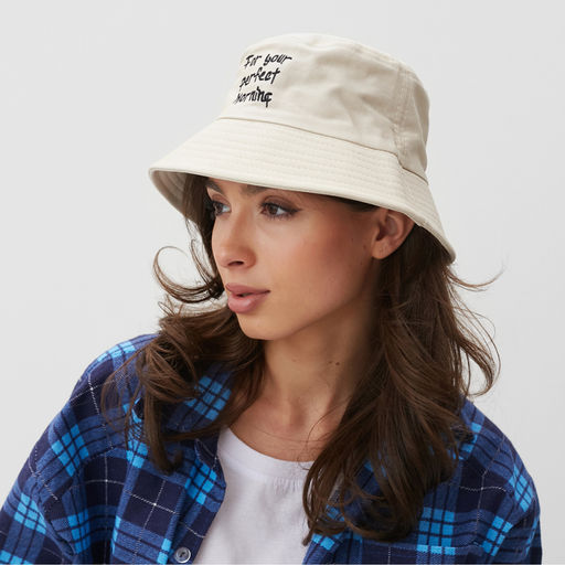 Панама MINAKU с надписями, бежевый, размер 56--58