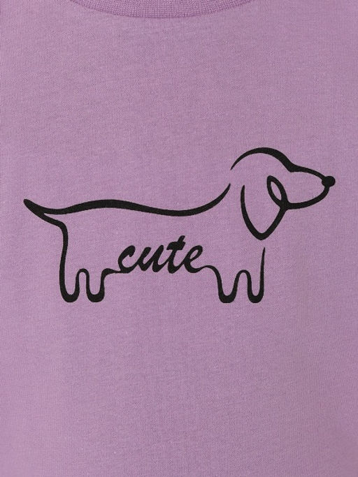 CRB wear/CSJG 50173-45 Пижама для девочки (футболка, бриджи),лаванда/Ex.Cherubino  фото 4