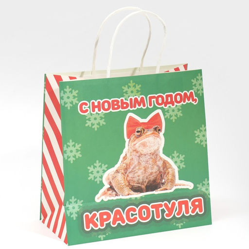 Пакет подарочный Красотуля, 22 22 11 см - Дарите счастье фото 3