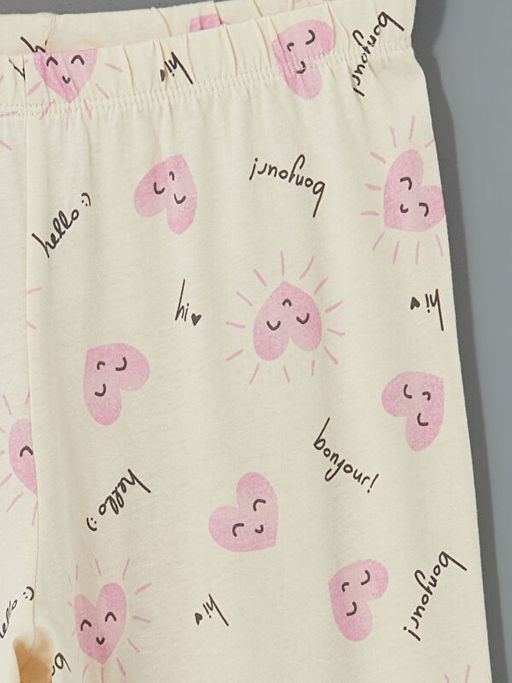 Bisiklet Yaka K?z ?ocuk Pijama Tak?m?