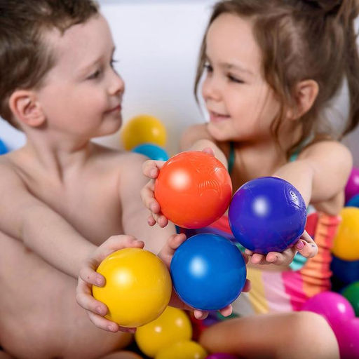 Шарики для сухого бассейна с рисунком, диаметр шара 7.5 см, набор 8 штук, цвет разноцветный