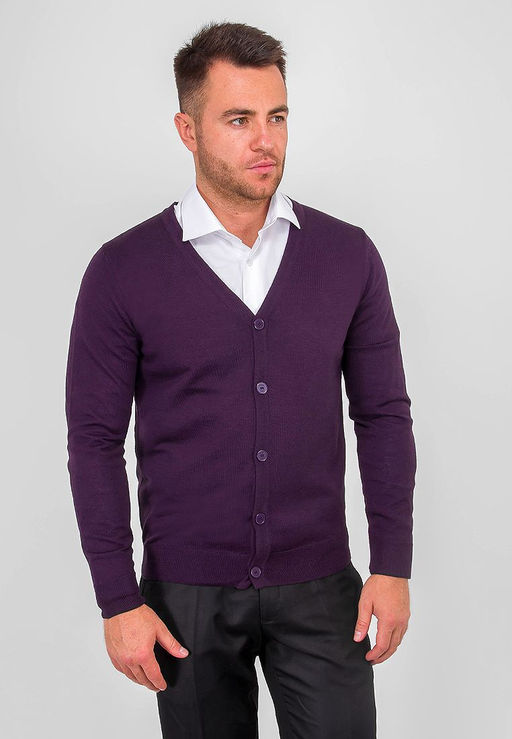 Кардиган мужской GREG G135-1734 (фиолетовый)  фото 7