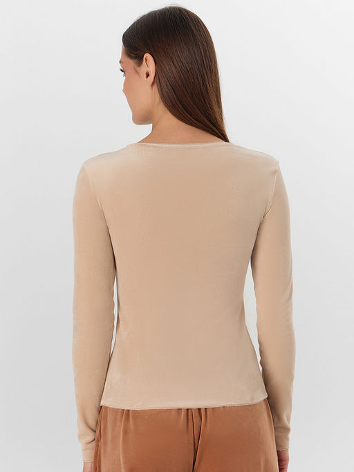 Джемпер женский бежевый велюровый - Mark formelle фото 2