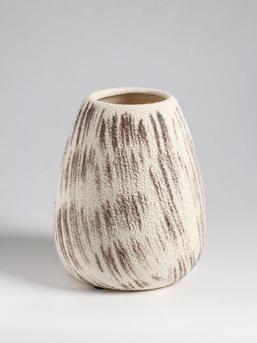 Ваза «Беажио» классик, 17.5×14 см, керамика, бежево-коричневая