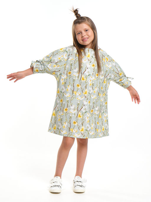 Платье нарядное хлопковое UD 7947 цветы - Mini maxi фото 3