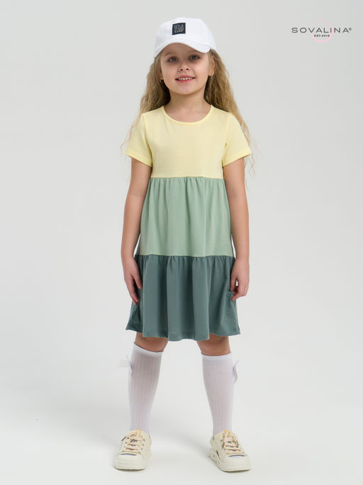 Платье Тия желтый-полынь-хаки - Sovalina фото 6