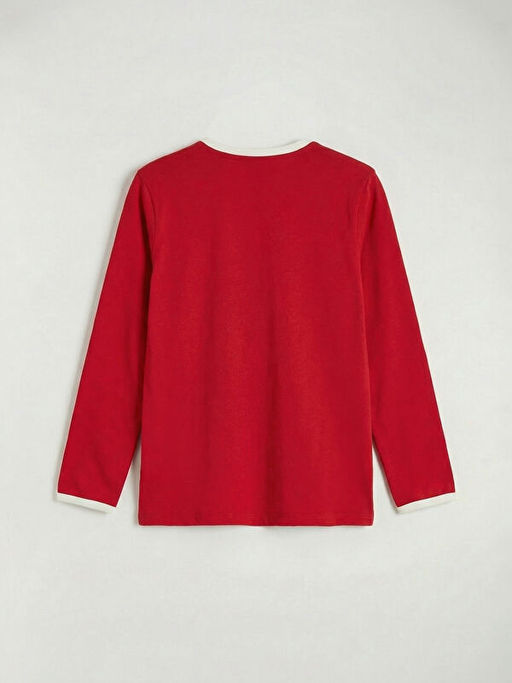 Bask?l? Uzun Kollu K?z ?ocuk Ti??rt