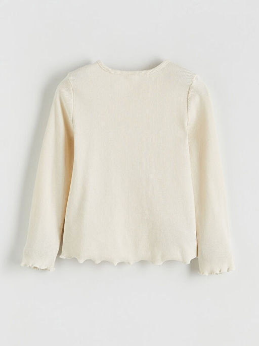 Bisiklet Yaka Fitilli K?z ?ocuk Ti??rt