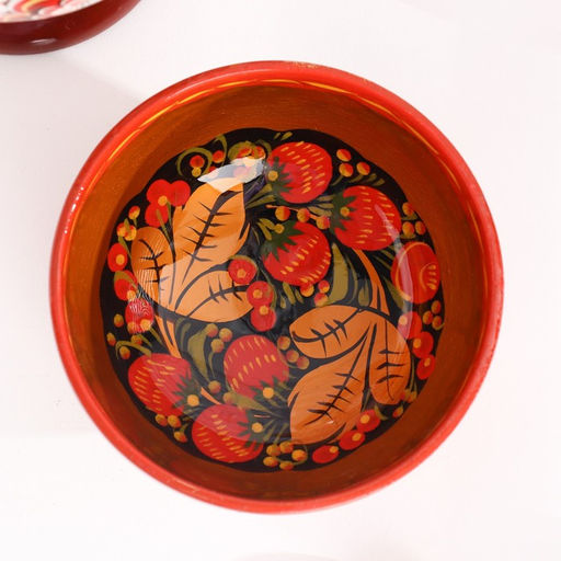 Пиала дерево хохлома, 13×7 см, 300 мл