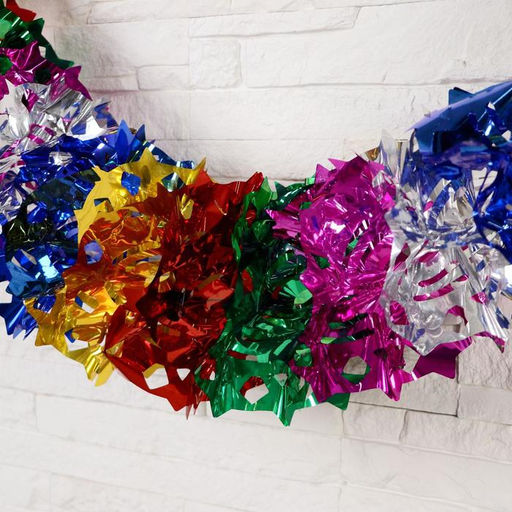 Растяжка «Пятиконечные звёзды по кругу» d=22 см, 200 см