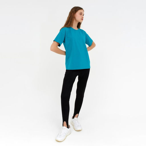 Футболка женская MINAKU: Basic line, аквамарин, размер 46