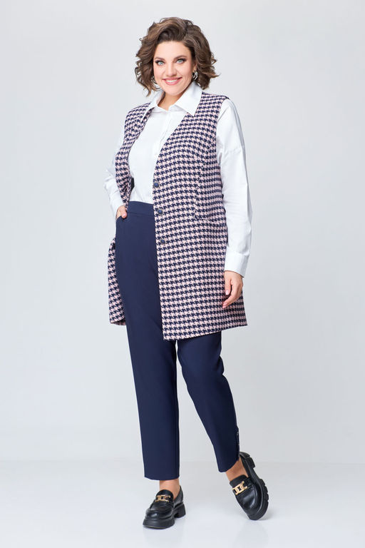 Блуза Swallow 803.2 черный+серебряный узор фото 129