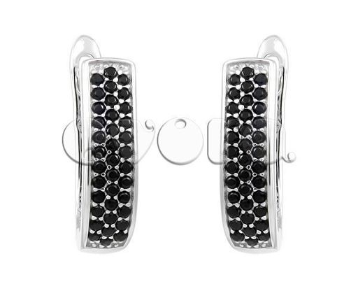 Серьги из серебра куб.циркон., МЦВ984ч