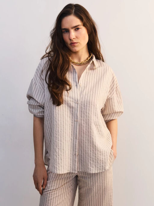 Блуза оверсайз из вискозы с длинным рукавом ZR2605012013-60 / Zarina