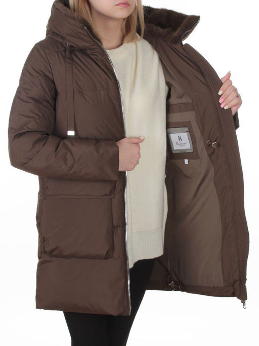 8379 BROWN Куртка зимняя женская (200 гр. холлофайбер)