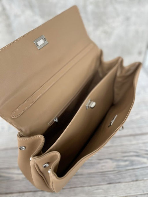 Женская кожаная сумка-портфель 8399-3 Бежевый - Sergio valentini фото 5