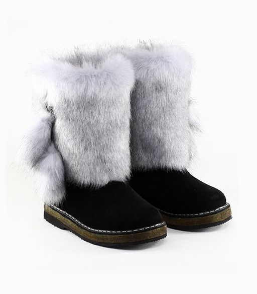 Подростковые, голубая норка, войлочная подошва,