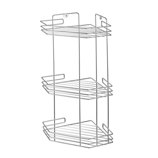 _Полка угловая 3-х секционная (20,5*20,5*52см) хром, арт. АЛТ73С - Полимербыт фото 2