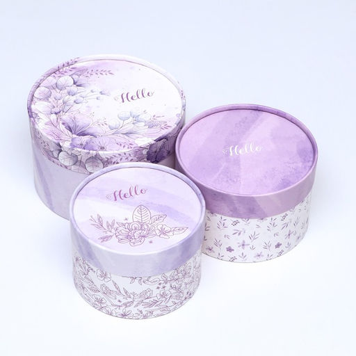 Набор шляпных коробок 3 в 1 «Сирень», 16×10.14×9.13×8.5 см