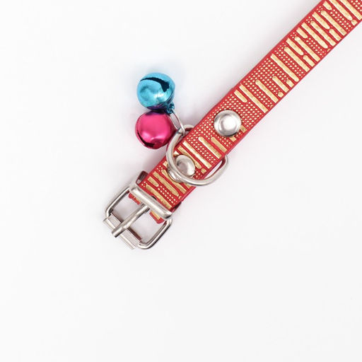 Ошейник Блестящая полоса, искусственная кожа, 31 х 1 см, микс цветов - Пижон фото 4